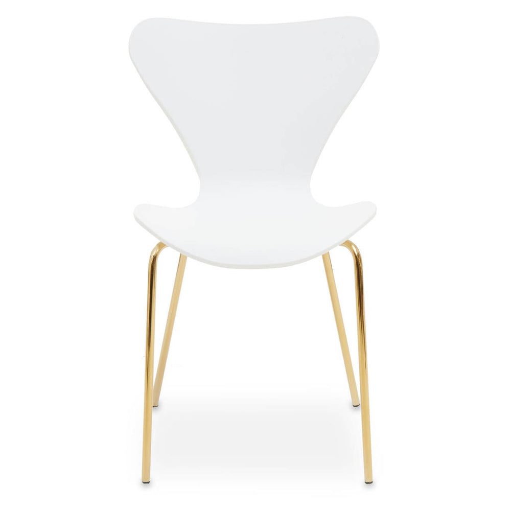 Modern White and Gold Chair