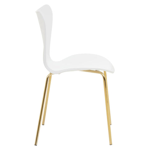 Modern White and Gold Chair