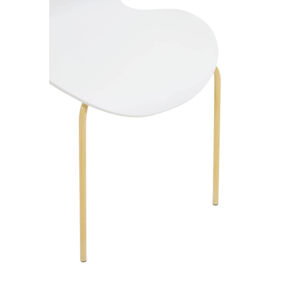 Modern White and Gold Chair