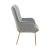 Luxe Grey Velvet Accent Chair