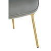 Luxe Grey Velvet Accent Chair