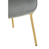 Luxe Grey Velvet Accent Chair