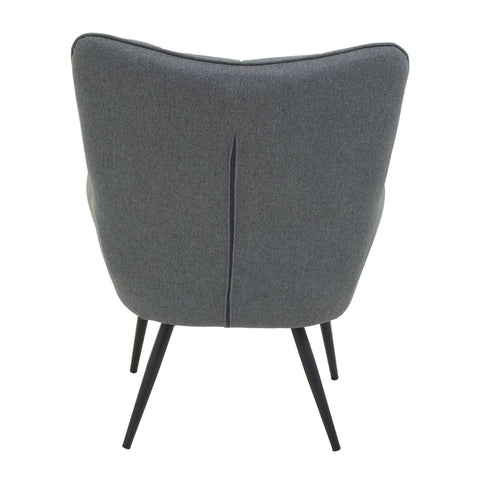 Modern Grey Fabric Accent Chair