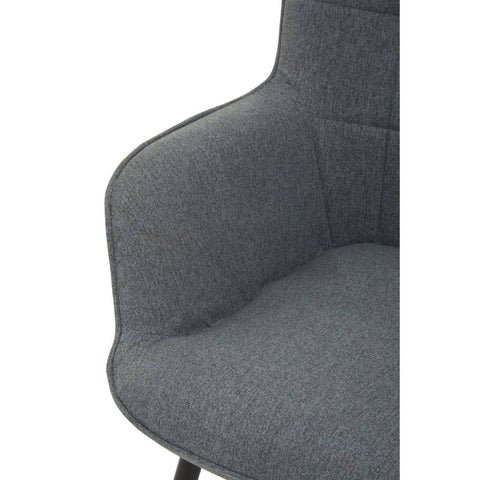Modern Grey Fabric Accent Chair