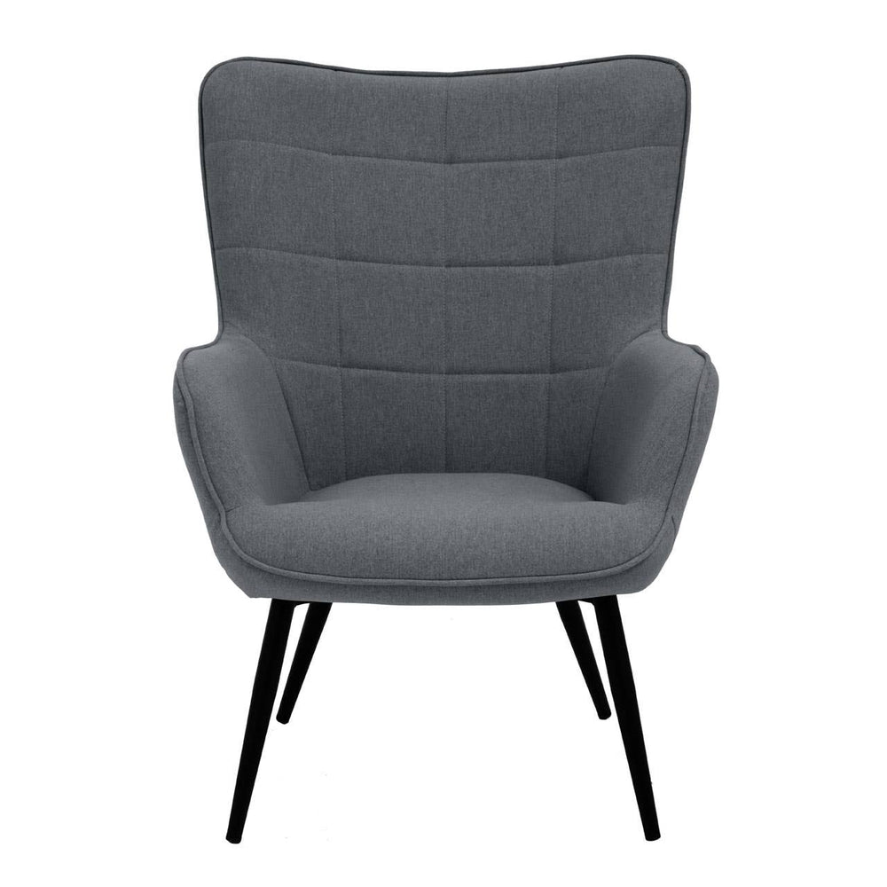 Modern Grey Fabric Accent Chair
