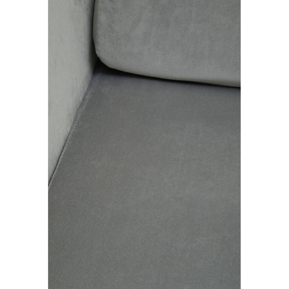 Luxe Grey Velvet Accent Chair