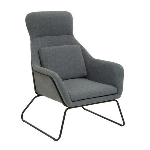 Cozy Grey Fabric Accent Chair