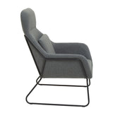 Cozy Grey Fabric Accent Chair