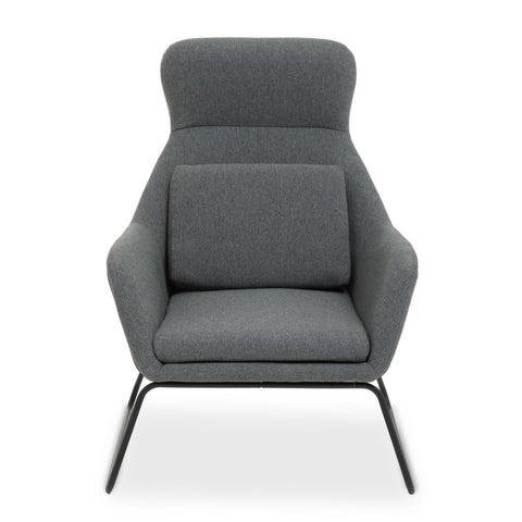 Cozy Grey Fabric Accent Chair