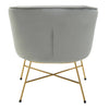 Luxe Grey Velvet Accent Chair