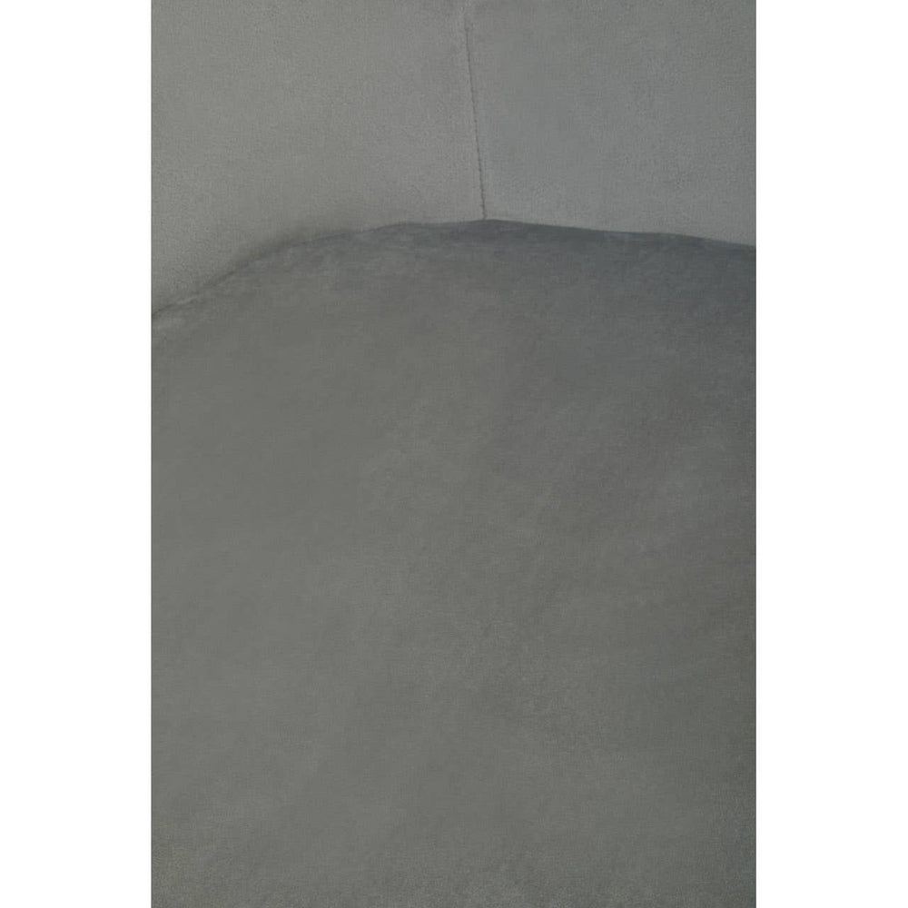 Luxe Grey Velvet Accent Chair