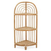 Rattan Corner Shelf Unit