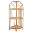 Rattan Corner Shelf Unit