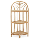Rattan Corner Shelf Unit