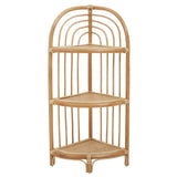 Rattan Corner Shelf Unit