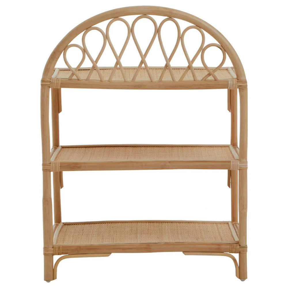 Rattan Wave Shelf Unit