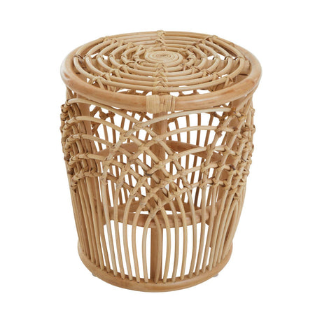Rattan Round Side Accent Table