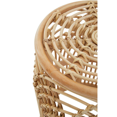 Rattan Round Side Accent Table