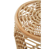 Rattan Round Side Accent Table