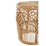 Rattan Round Side Accent Table
