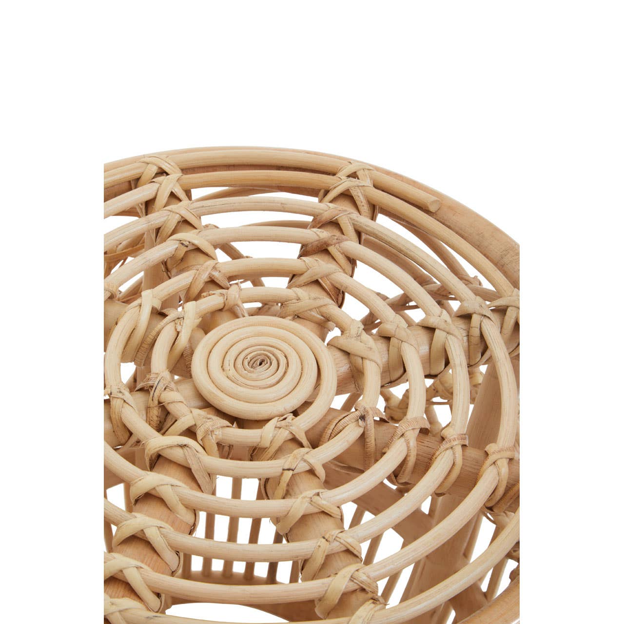 Rattan Round Side Accent Table