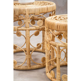 Rattan Modern Black Tables Set