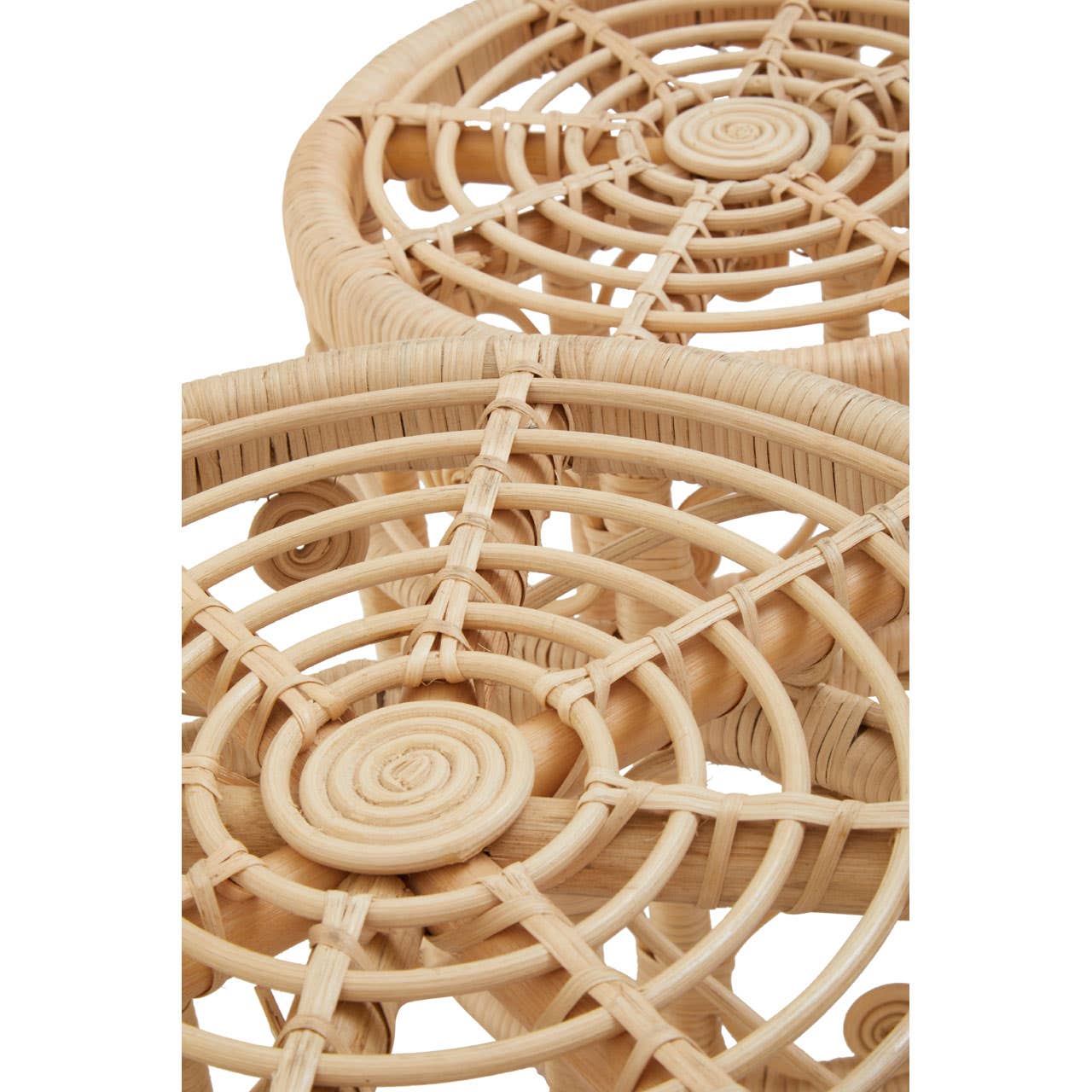 Rattan Modern Black Tables Set
