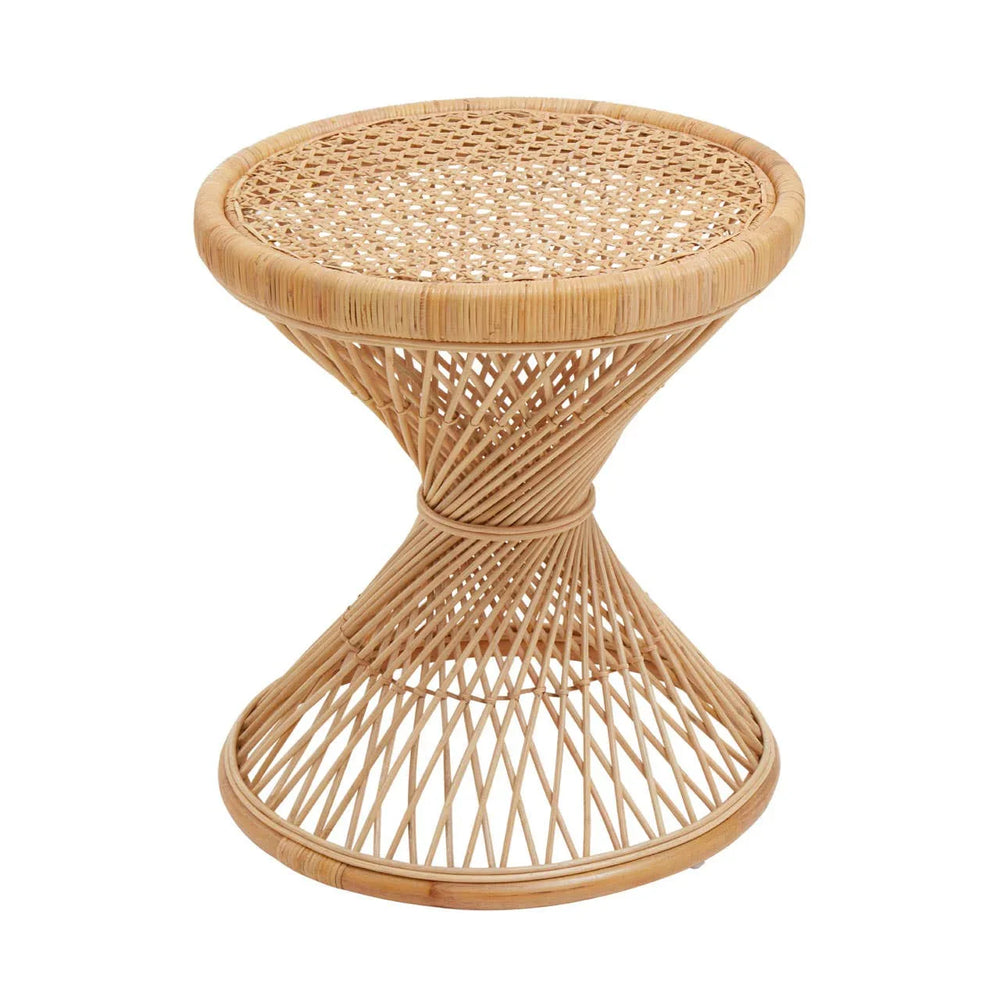 Twisted Rattan Side Table