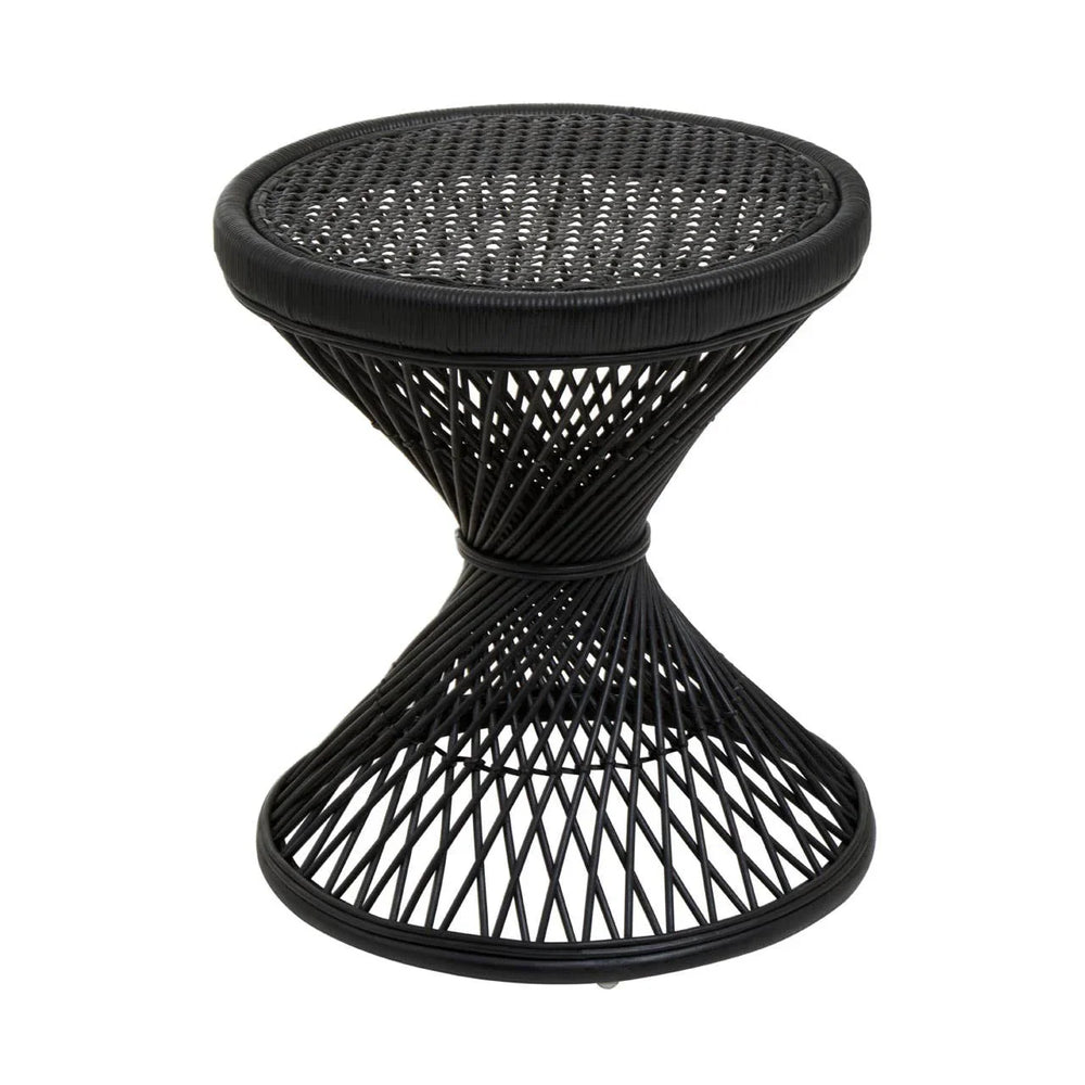 Twisted Rattan Black Table