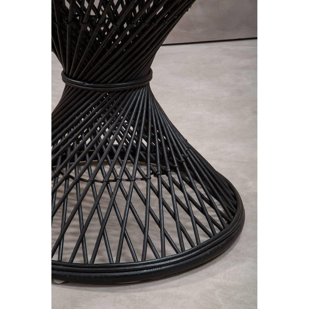 Twisted Rattan Black Table