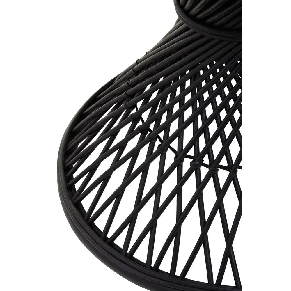 Twisted Rattan Black Table