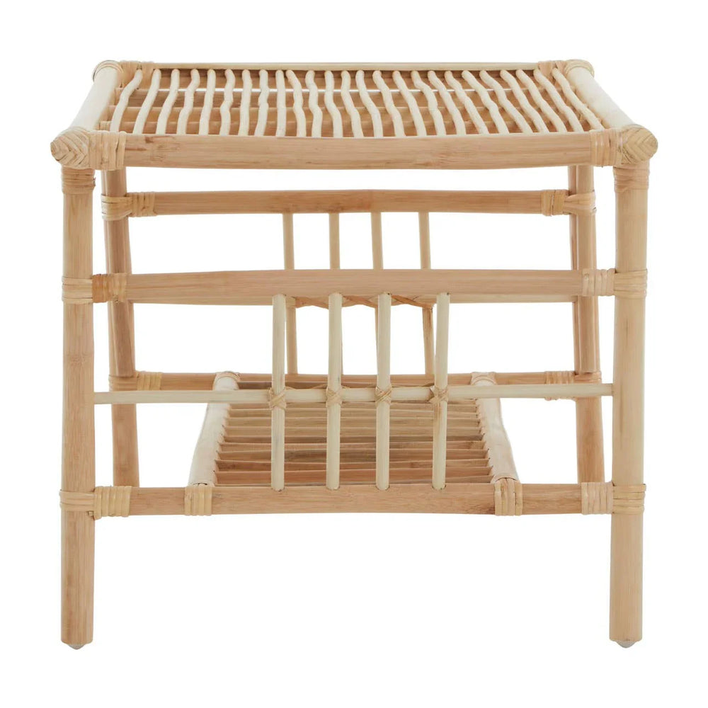 Rattan Coffee Table with Shelf