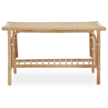 Rattan Coffee Table with Shelf