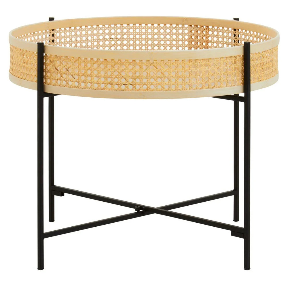 Rattan Cross Base Coffee Table