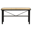 Modern Rattan Metal Bench