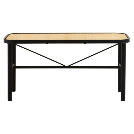 Modern Rattan Metal Bench