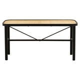 Modern Rattan Metal Bench