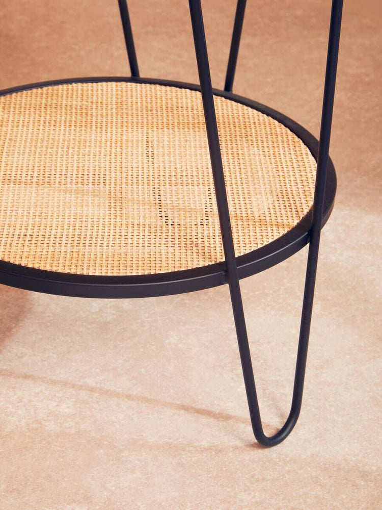 Boho Chic Rattan Side Table