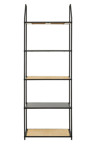 Rattan Tiered Metal Shelf