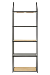 Rattan Tiered Metal Shelf