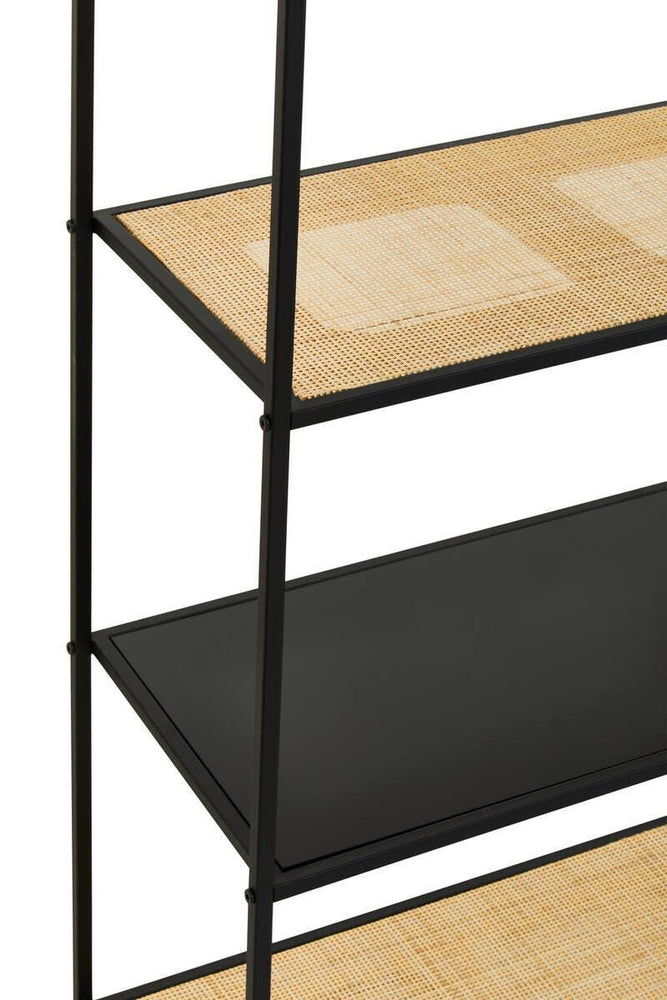 Rattan Tiered Metal Shelf