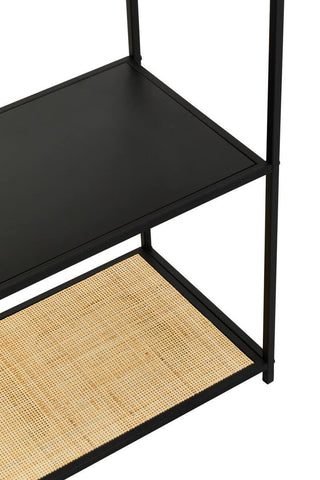 Rattan Tiered Metal Shelf