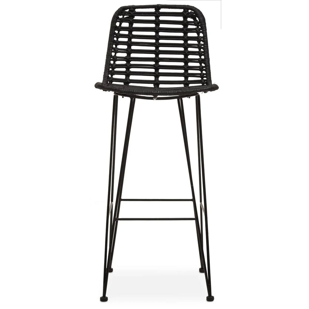 Sleek Rattan Bar Chair