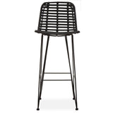 Sleek Rattan Bar Chair