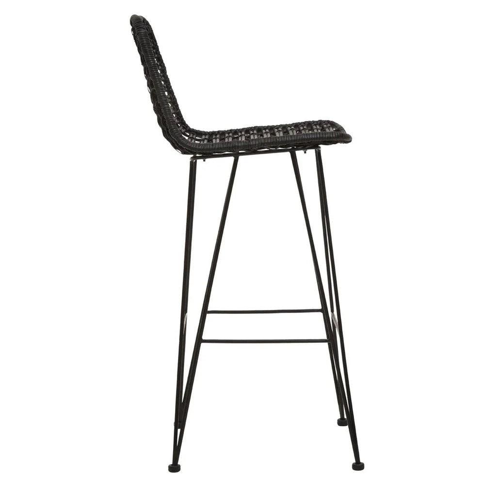 Sleek Rattan Bar Chair