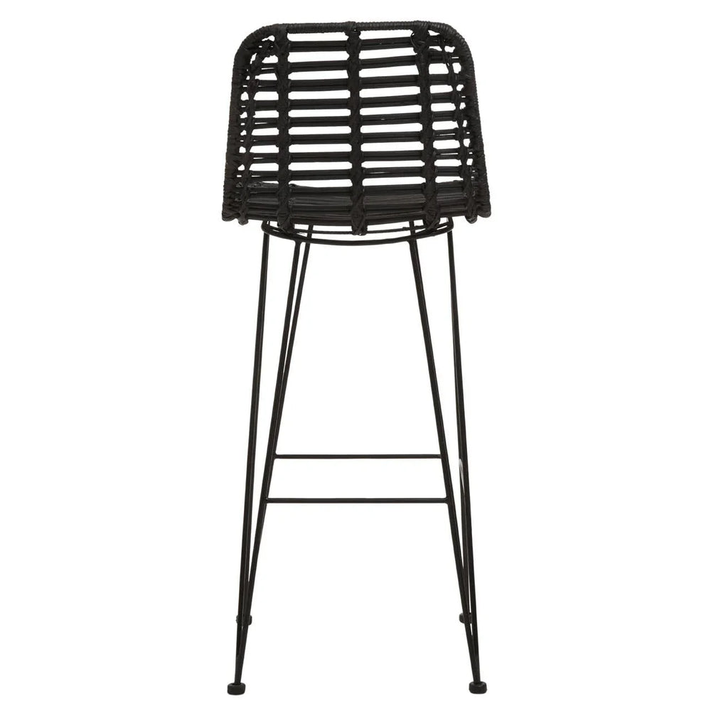Sleek Rattan Bar Chair