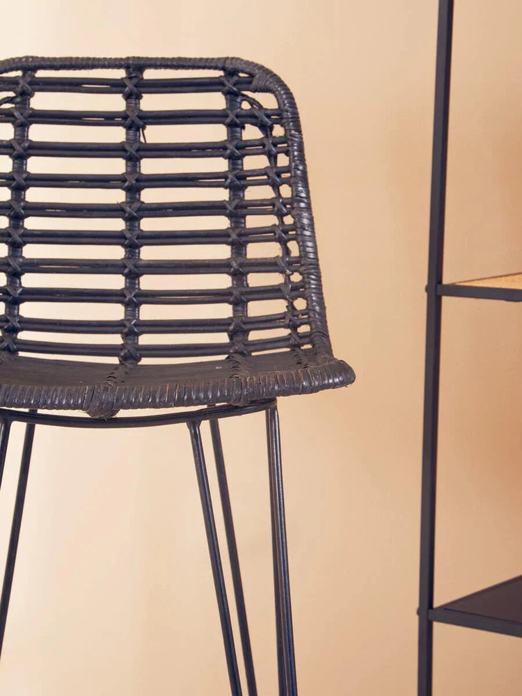 Sleek Rattan Bar Chair