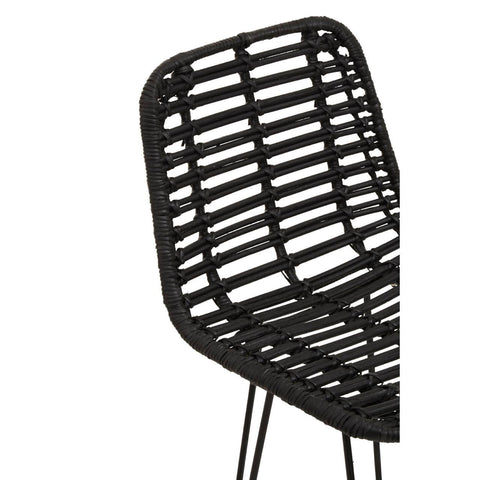 Sleek Rattan Bar Chair