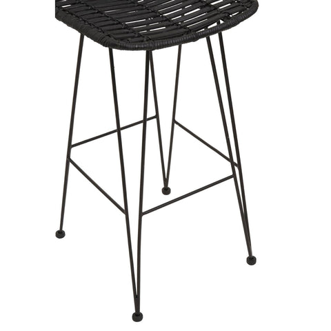 Sleek Rattan Bar Chair