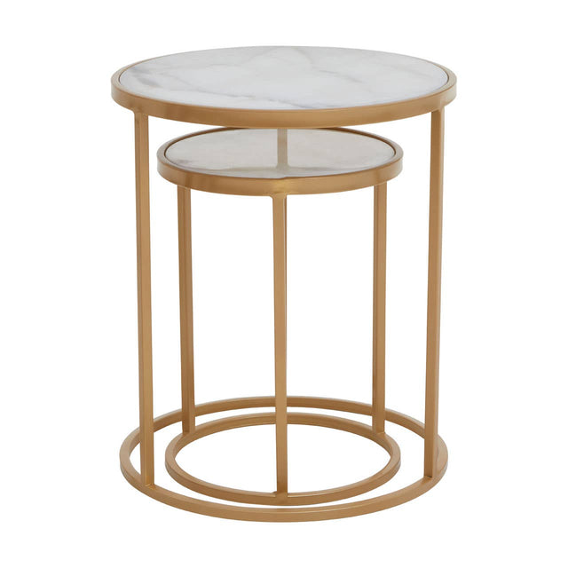 Marble Nesting Tables Set